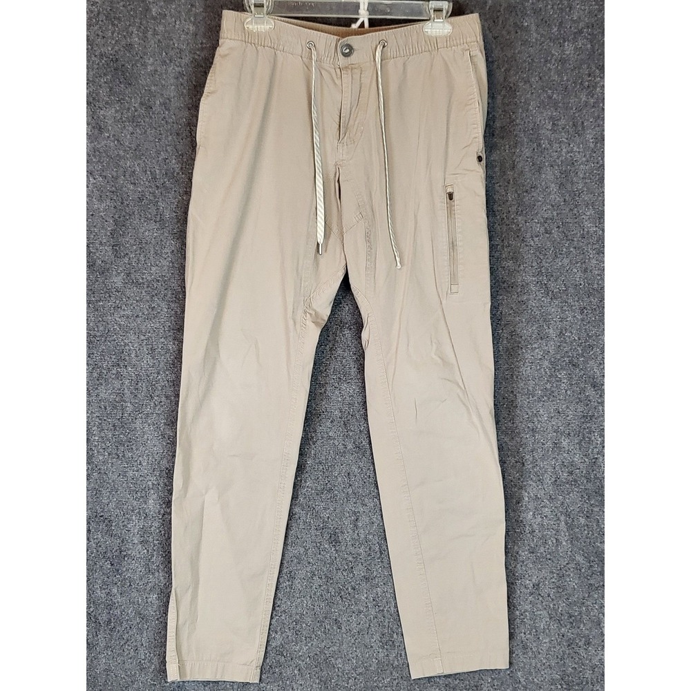 Vuori Ripstop Climber Pants Mens Sz S Khaki‎ Beige V412 Cotton Drawstring Jogger